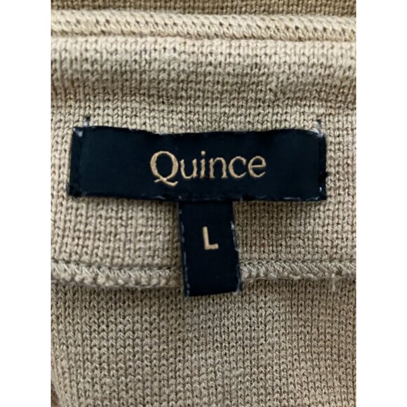 Quince Organic Cotton Blazer L Open Front Pockets Minimalist Neutral 100% Cotton - Picture 8 of 9
